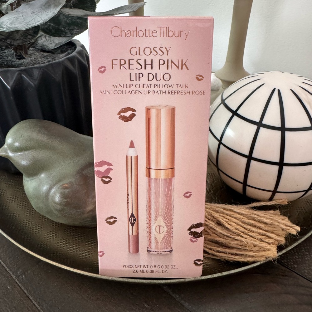 Charlotte Tilbury Lip Cheat Liner PILLOW TALK Collagen Gloss REFRESH ROSE NEW!